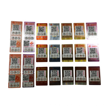 Hot selling variable data packaging labels security water proof custom PET qr code sticker